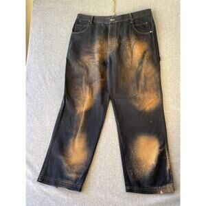 Fubu The Collection Denim Jeans Men’s 44x34 Carpenter Cargo Distressed Baggy Y2K